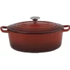 Cuisson<Gifi Cocotte en fonte rouge ø 28 cm