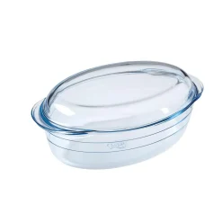 Cuisson<Gifi Cocotte ovale en verre transparent 4 L