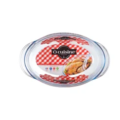 Cuisson<Gifi Cocotte ovale en verre transparent 4 L