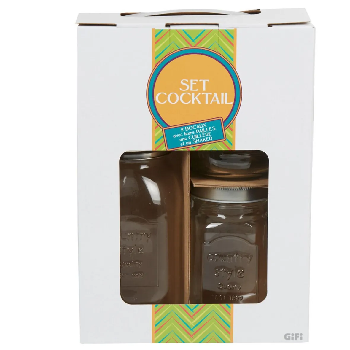 Gifi Coffret à cocktail avec shaker inox| Vaisselle Et Accessoires De Table