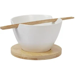 Gifi Coffret bol à Ramen avec support et baguettes| Vaisselle Et Accessoires De Table
