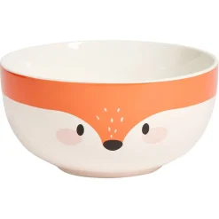 Gifi Coffret bol et mug en porcelaine renard orange| Vaisselle Et Accessoires De Table