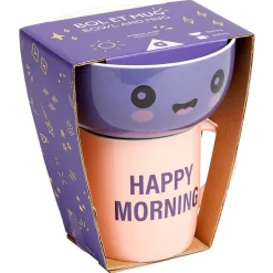 Gifi Coffret bol et mug en porcelaine Happy/Bad Morning - 2 modèles| Vaisselle Et Accessoires De Table