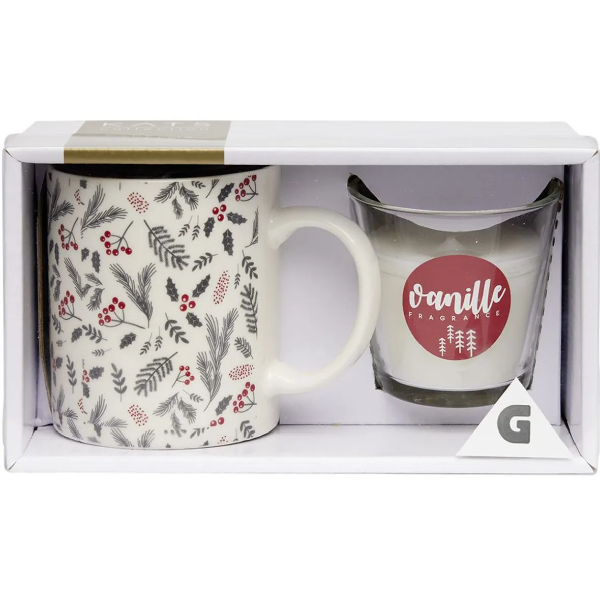 Gifi Coffret bougie avec mug porcelaine| Vaisselle Et Accessoires De Table