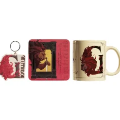 Gifi Coffret cadeau Harry Potter Gryffondor mug sous-verre porte-clé 3pcs| Vaisselle Et Accessoires De Table