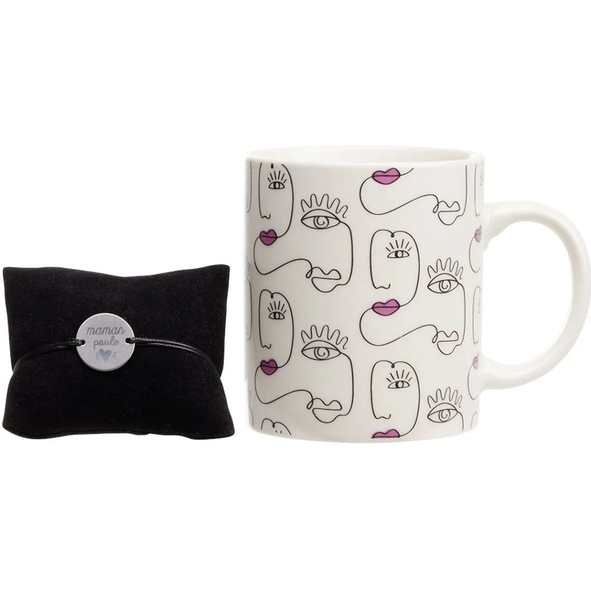 Gifi Coffret cadeau Maman Mug + Bracelet| Vaisselle Et Accessoires De Table