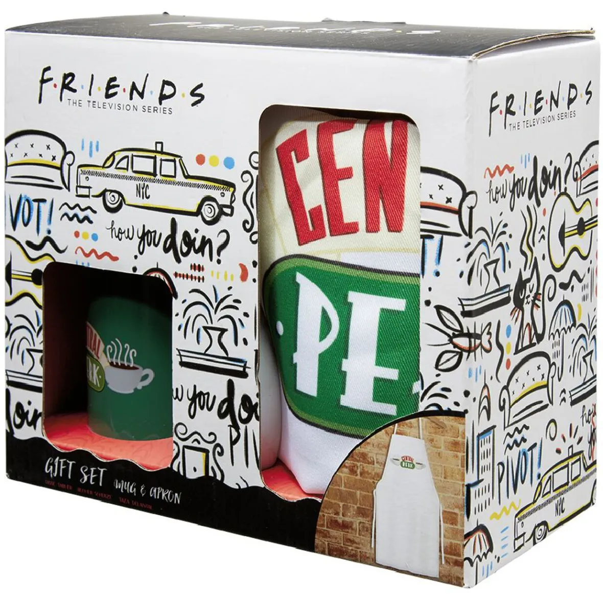 Gifi Coffret cadeau Mug et tablier Friends| Vaisselle Et Accessoires De Table