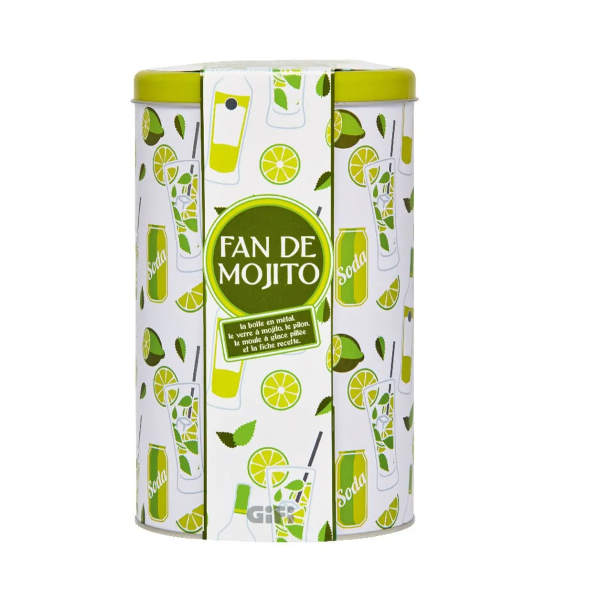 Gifi Coffret "Fan de Mojito" 5 pièces| Vaisselle Et Accessoires De Table