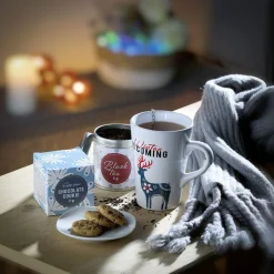 Gifi Coffret mug 400 ml avec boisson et biscuits Noël scandinave| Vaisselle Et Accessoires De Table