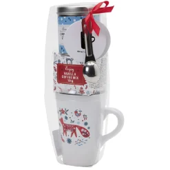 Gifi Coffret mug 400 ml avec boisson et biscuits Noël scandinave| Vaisselle Et Accessoires De Table