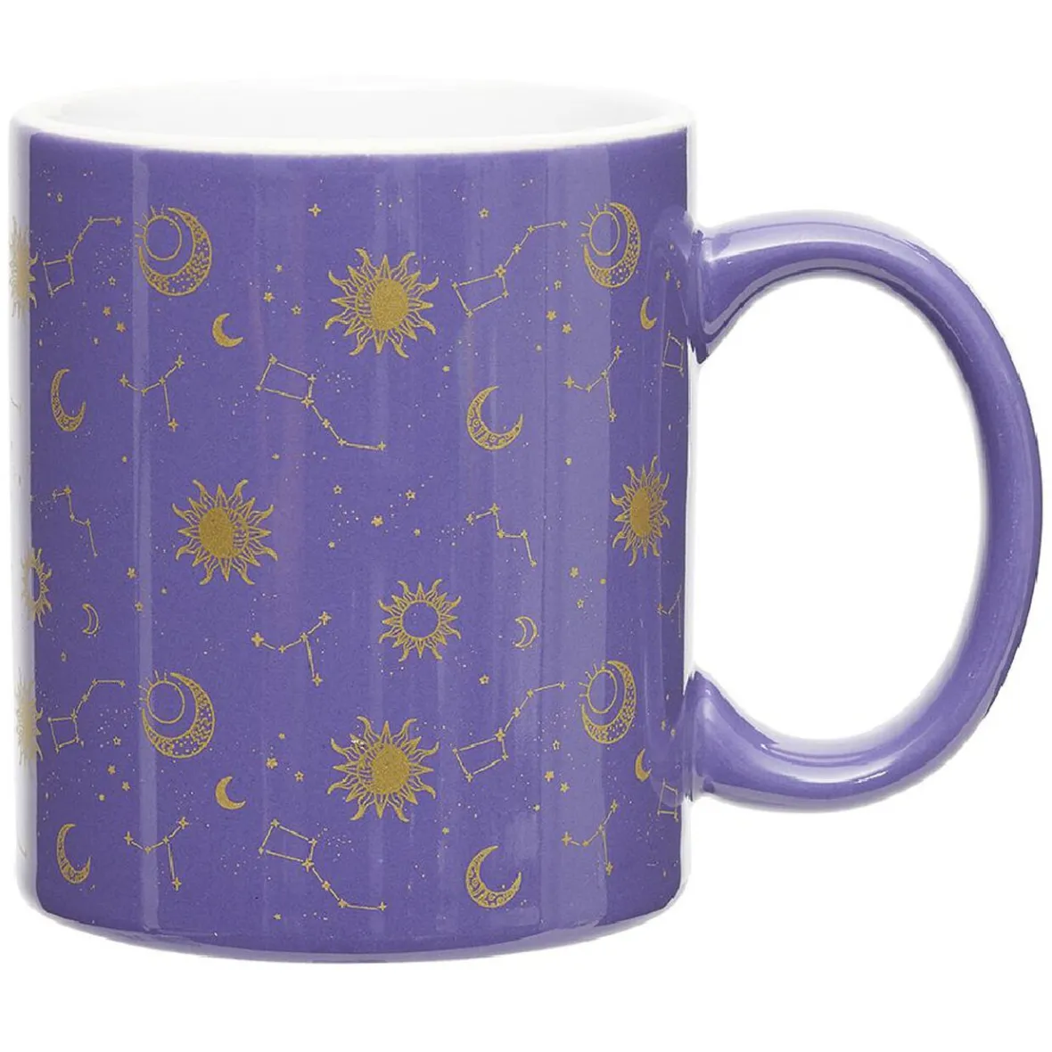 Gifi Coffret mug 330ml et tote bag signe du zodiaque blanc et violet| Vaisselle Et Accessoires De Table