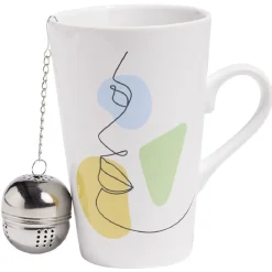 Gifi Coffret mug XL en porcelaine avec cuillère| Vaisselle Et Accessoires De Table