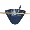 Gifi Coffret ramen en grès bleu| Vaisselle Et Accessoires De Table
