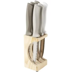 Préparation Culinaire<Gifi Coouteau à steak inox x6 et bloc en pin
