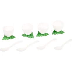 Gifi Coquetier en plastique forme oeuf x4| Vaisselle Et Accessoires De Table