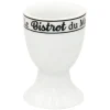 Gifi Coquetier inscription Le Bistrot du Marché noir et blanc| Vaisselle Et Accessoires De Table