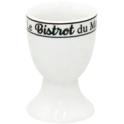 Gifi Coquetier inscription Le Bistrot du Marché noir et blanc| Vaisselle Et Accessoires De Table