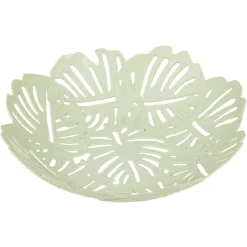 Gifi Corbeille à fruits design feuilles vert rose ou beige| Vaisselle Et Accessoires De Table