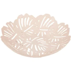 Gifi Corbeille à fruits design feuilles vert rose ou beige| Vaisselle Et Accessoires De Table