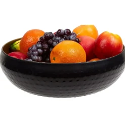 Conservation Alimentaire<Gifi Corbeille à fruits ronde en acier noire et dorée