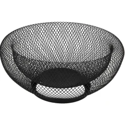 Conservation Alimentaire<Gifi Corbeille ronde en métal grillagé noir