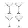Gifi Coupe à champagne en verre Cristal 21 cl x4| Vaisselle Et Accessoires De Table