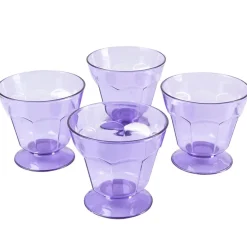 Gifi Coupe à glace plastique violette x4| Vaisselle Et Accessoires De Table