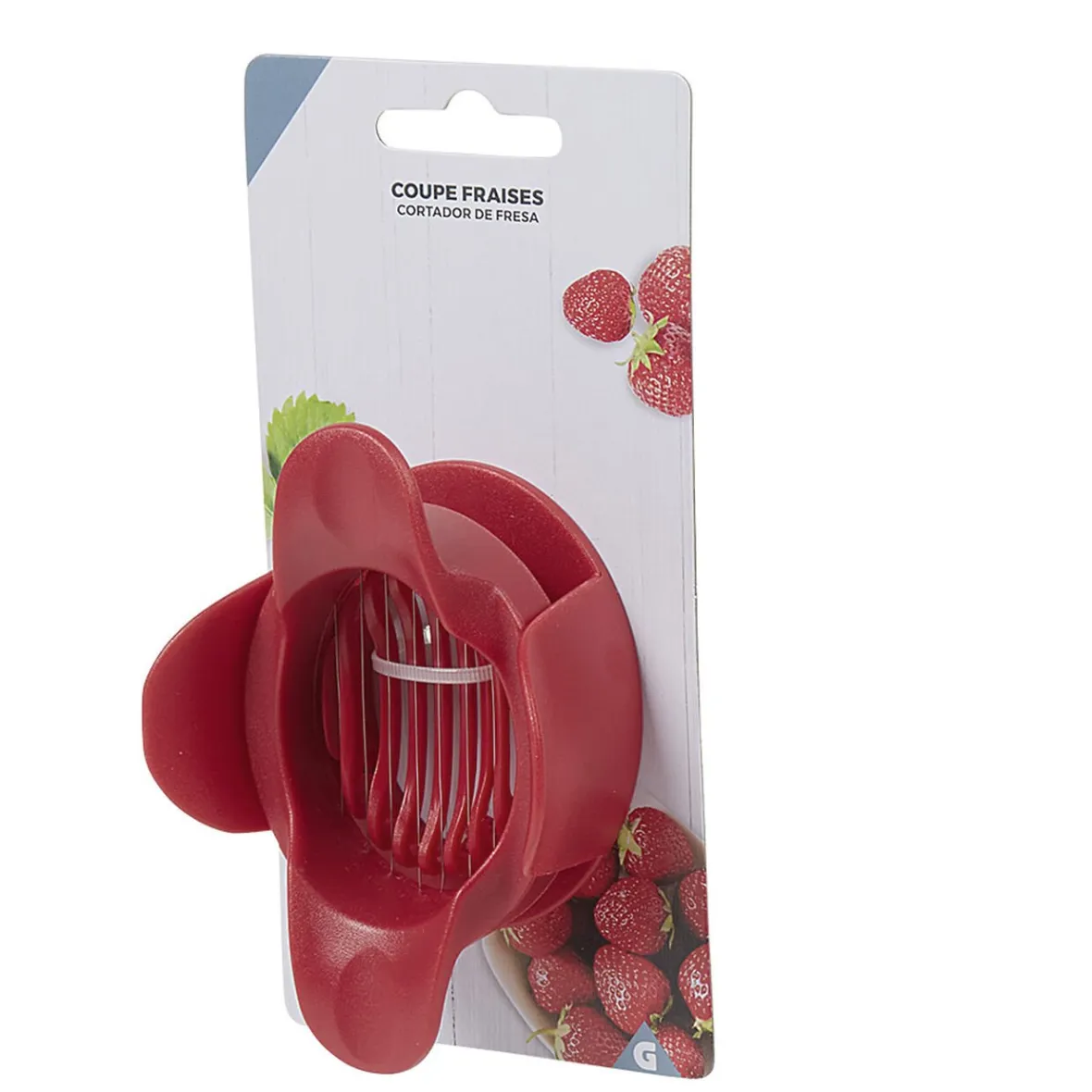 Préparation Culinaire<Gifi Coupe fraise lames inox acrylique rouge