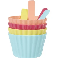 Gifi Coupelle à glace avec cuillère multicolore x4| Vaisselle Et Accessoires De Table