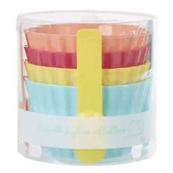 Gifi Coupelle à glace avec cuillère multicolore x4| Vaisselle Et Accessoires De Table