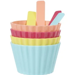Gifi Coupelle à glace avec cuillère multicolore x4| Vaisselle Et Accessoires De Table
