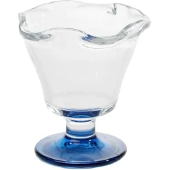 Gifi Coupelle à glace en verre avec pied coloré Ø10,6xH11,7cm| Vaisselle Et Accessoires De Table