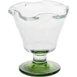 Gifi Coupelle à glace en verre avec pied coloré Ø10,6xH11,7cm| Vaisselle Et Accessoires De Table