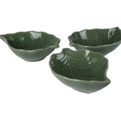 Gifi Coupelle design feuille verte x3| Vaisselle Et Accessoires De Table