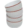 Vaisselle Et Accessoires De Table<Gifi Coupelle design oreige bord orange et motifs gris x4