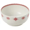 Gifi Coupelle en porcelaine blanche motif Noël flocons rouges| Vaisselle Et Accessoires De Table