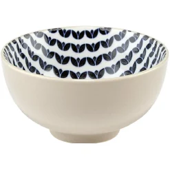 Gifi Coupelle en porcelaine décor blanc et bleu| Vaisselle Et Accessoires De Table