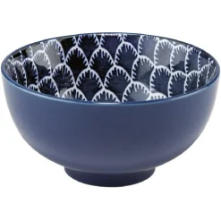 Gifi Coupelle en porcelaine décor blanc et bleu| Vaisselle Et Accessoires De Table