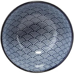 Gifi Coupelle en porcelaine décor blanc et bleu| Vaisselle Et Accessoires De Table