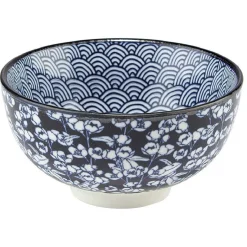 Gifi Coupelle en porcelaine décor blanc et bleu| Vaisselle Et Accessoires De Table