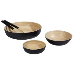 Gifi Coupelle noire en bambou forme ronde| Vaisselle Et Accessoires De Table