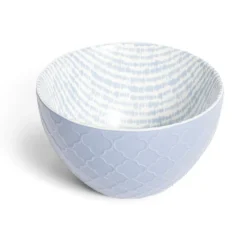 Vaisselle Et Accessoires De Table<Gifi Coupelle porcelaine motif tissé blanc et bleu pastel Ø13xH7,2cm