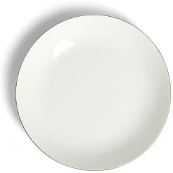 Gifi Coupelle ronde blanc et doré Ø20cm porcelaine| Vaisselle Et Accessoires De Table