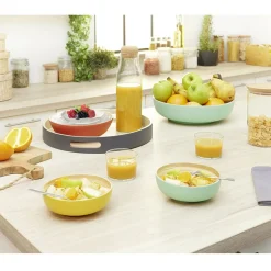 Gifi Coupelle ronde en bambou coloré Ø20 cm| Vaisselle Et Accessoires De Table