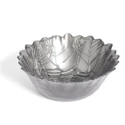 Gifi Coupelle ronde en verre design feuille gris Halloween Ø15cm| Vaisselle Et Accessoires De Table