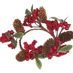 Préparation Culinaire<Gifi Couronne Noël pommes de pin et fruits rouges