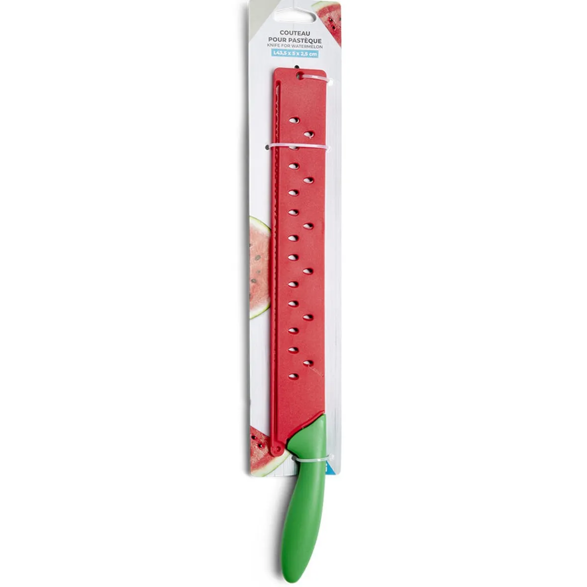 Préparation Culinaire<Gifi Couteau pour pastèque métal rouge et ABS vert L43,5x5x2,5cm