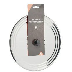 Cuisson<Gifi Couvercle anti éclaboussures en inox ø 28 cm