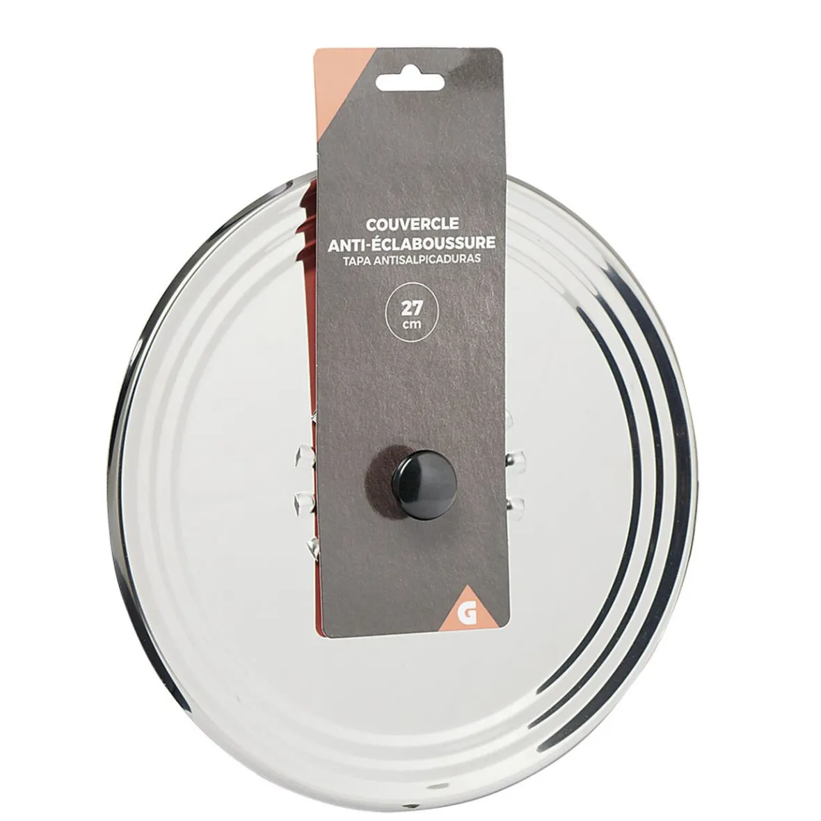 Cuisson<Gifi Couvercle anti éclaboussures en inox ø 28 cm