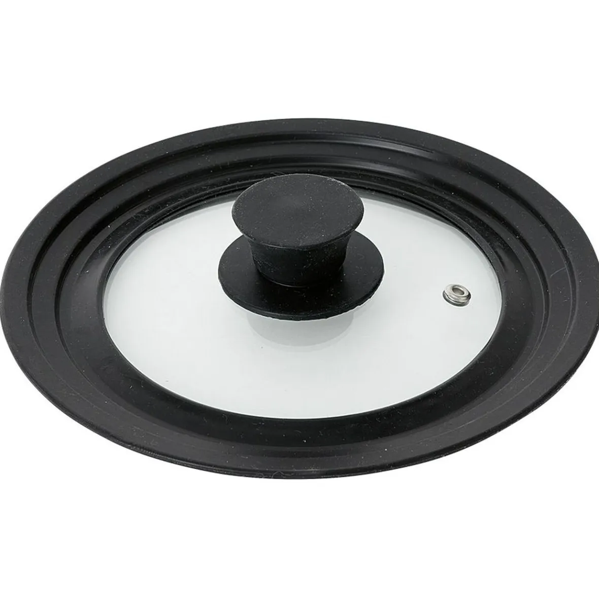 Cuisson<Gifi Couvercle en verre avec contour silicone noir Ø 21 cm